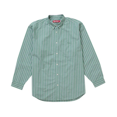 Supreme Loose Fit Stripe Shirt Green