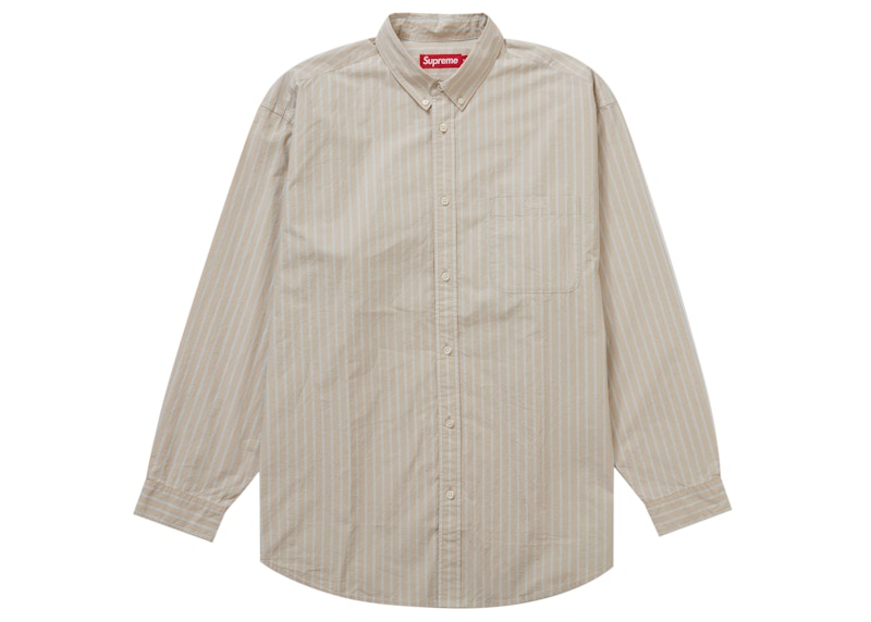 Buy Supreme 宽松版条纹衬衫 棕色