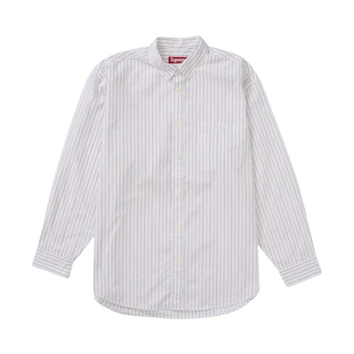 Supreme Loose Fit Stripe Shirt White