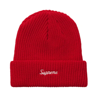 Supreme Loose Gauge Beanie (FW21) Bright Red