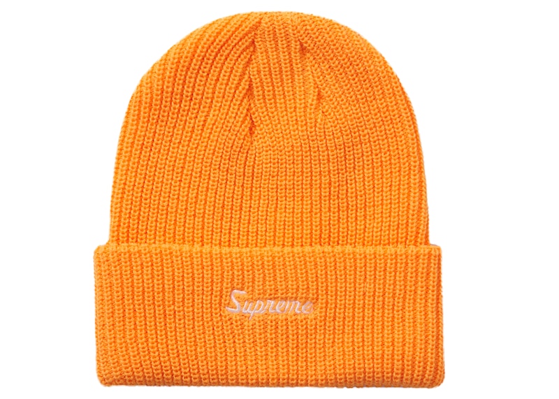 Supreme Loose Gauge Beanie (FW21) Light Neon Orange