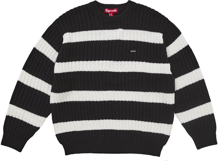 supreme-loose-gauge-stripe-small-box-sweater-black