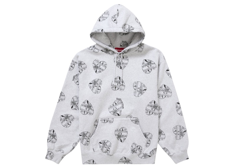 Supreme Love Cash Hooded Sweatshirt Ash Grey