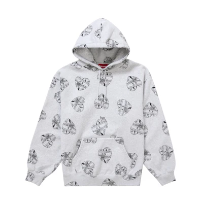 Supreme Love Cash Hooded Sweatshirt Ash Grey