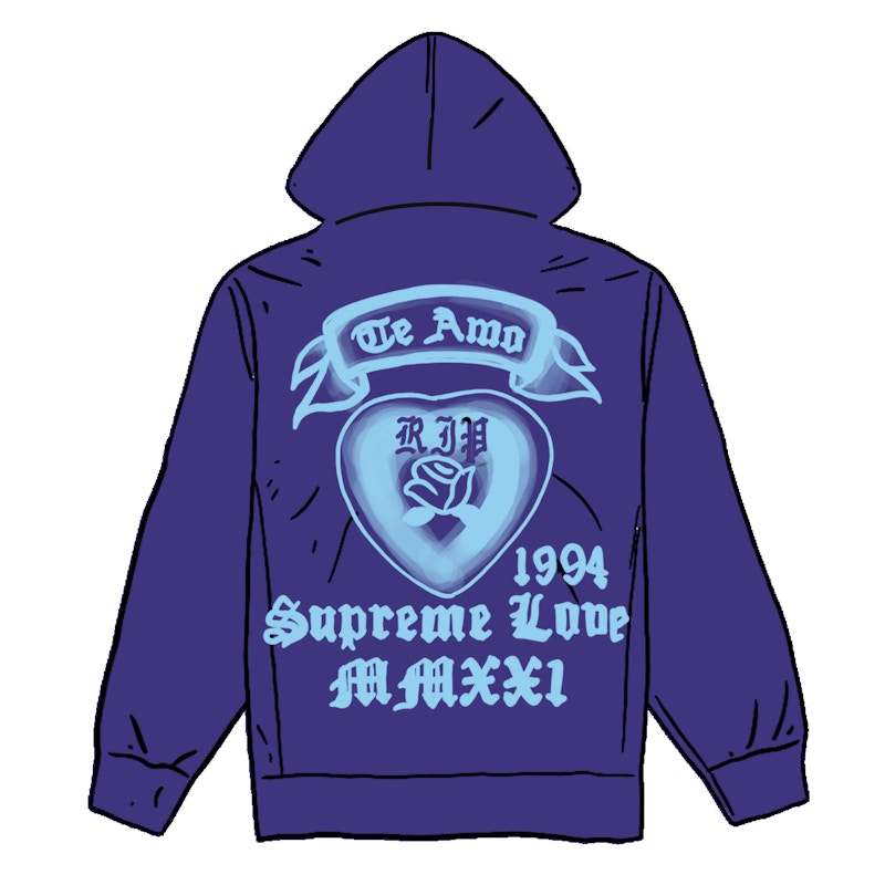 Supreme Love Hooded Sweatshirt Dark Royal