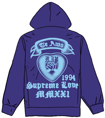 Supreme Love Hooded Sweatshirt Dark Royal Buy Supreme Love Hooded Sweatshirt Dark Royal