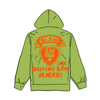 Supreme Love Hooded Sweatshirt Lime