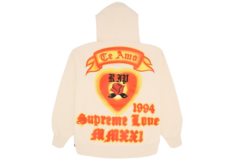 Supreme Love Hooded Sweatshirt Natural