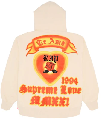 Supreme Love Hooded Sweatshirt Natural Buy Supreme Love Hooded Sweatshirt Natural