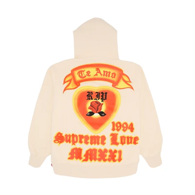 Supreme Love Hooded Sweatshirt Natural