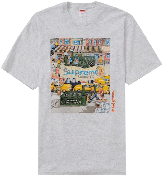 supreme-manhattan-tee-ash-grey
