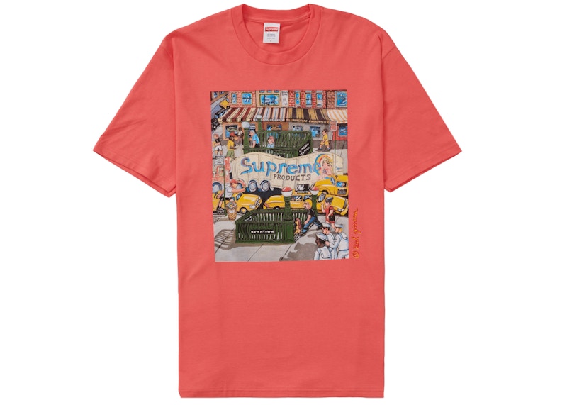 Buy Supreme Manhattan T-Shirt Coral Terang