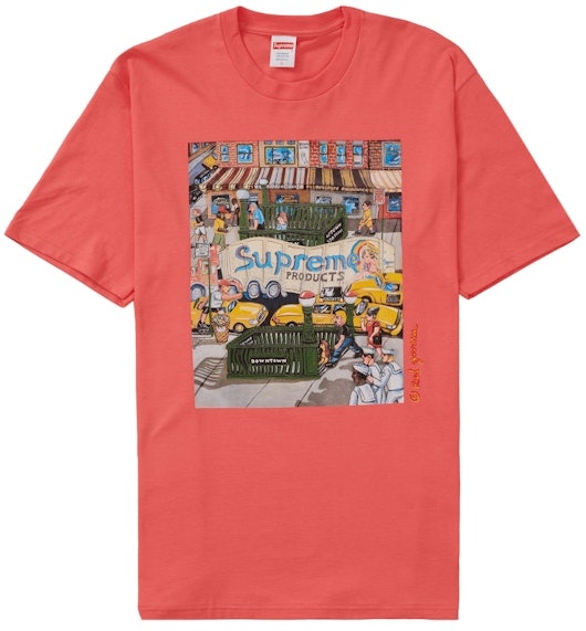supreme-manhattan-tee-bright-coral