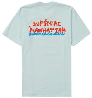 Supreme Manhattan Baju-T Biru Pudar Order Supreme Manhattan Baju-T Biru Pudar