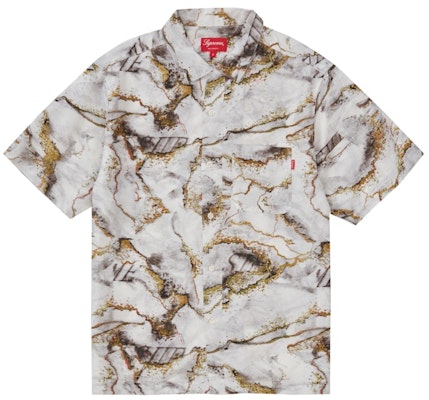 Supreme Marble Silk S/S Shirt White Buy Supreme Marble Silk S/S Shirt White