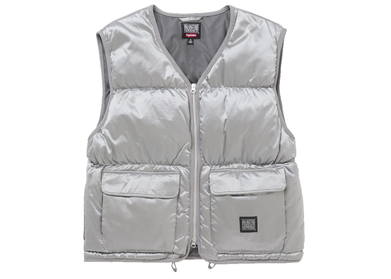 Supreme Marithé + François Girbaud Down Puffer Vest Silver
