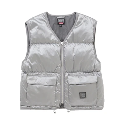 Supreme Marithé + François Girbaud Down Puffer Vest Silver