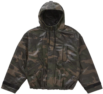 至高Marithé+François Girbaud迷彩皮革连帽飞行员夹克 Buy 至高Marithé+François Girbaud迷彩皮革连帽飞行员夹克