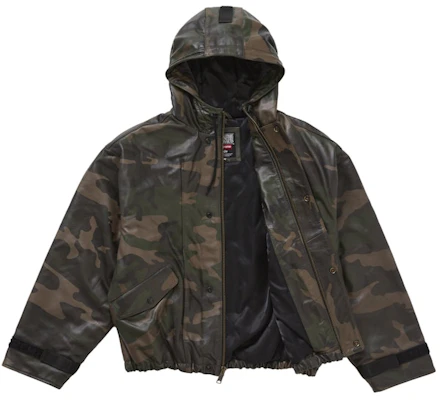 至高Marithé+François Girbaud迷彩皮革连帽飞行员夹克 Order 至高Marithé+François Girbaud迷彩皮革连帽飞行员夹克