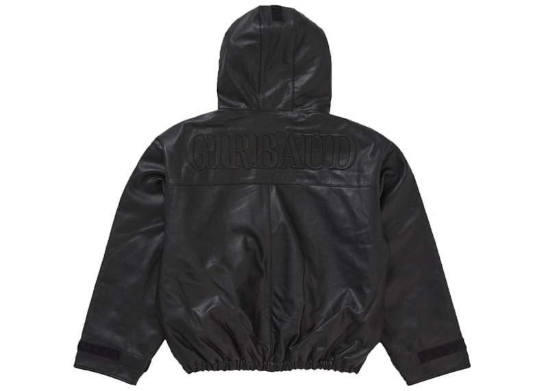 Supreme Marithé + François Girbaud Hooded Leather Flight Bomber Jacket Black 圖 3