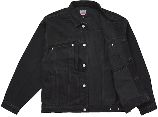 シュプリーム マリテ + フランソワ ジルボー Xシーム デニム トラッカージャケット ブラック Order シュプリーム マリテ + フランソワ ジルボー Xシーム デニム トラッカージャケット ブラック