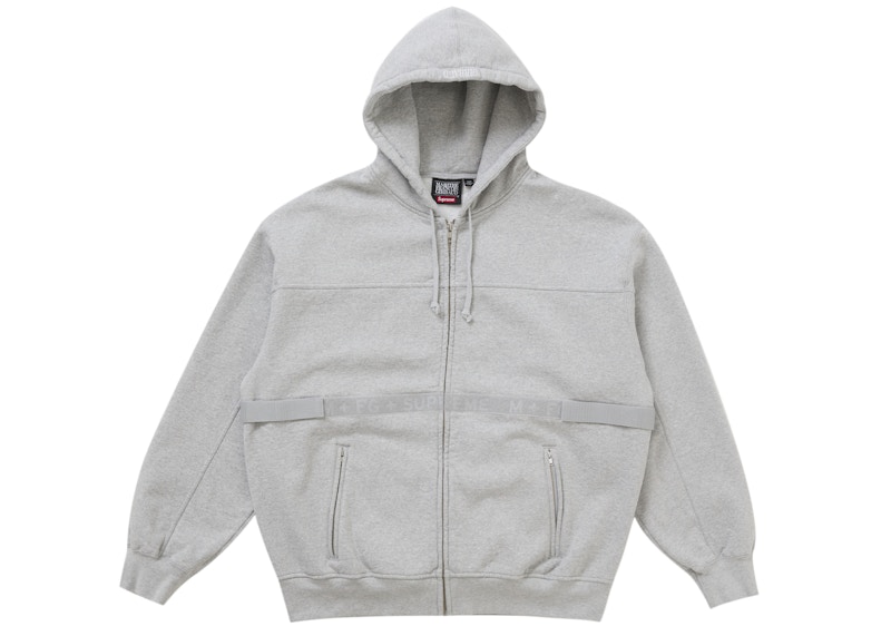 Supreme Marithé + François Girbaud Zip Up Hooded Sweatshirt Heather Grey