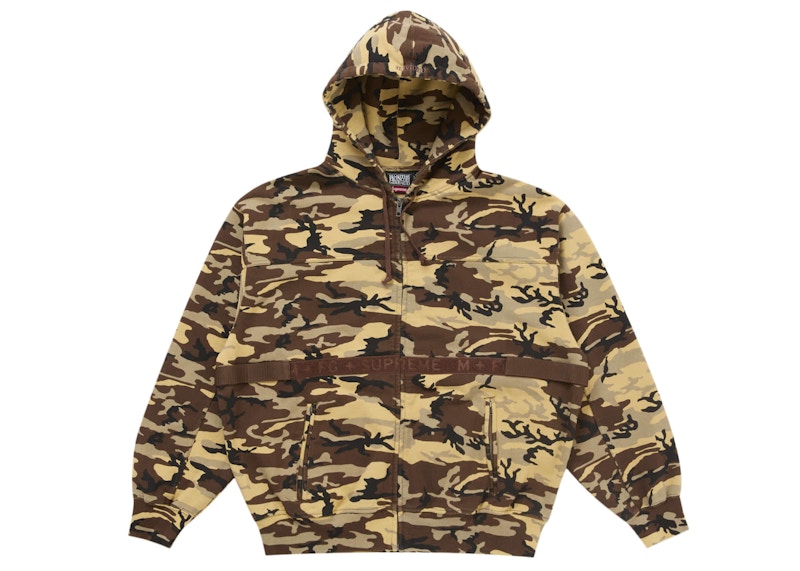Supreme Marithé + François Girbaud Zip Up Hooded Sweatshirt Camo