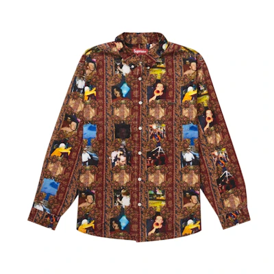Supreme Mark Leckey Hardcore Printed Corduroy Shirt Multicolor
