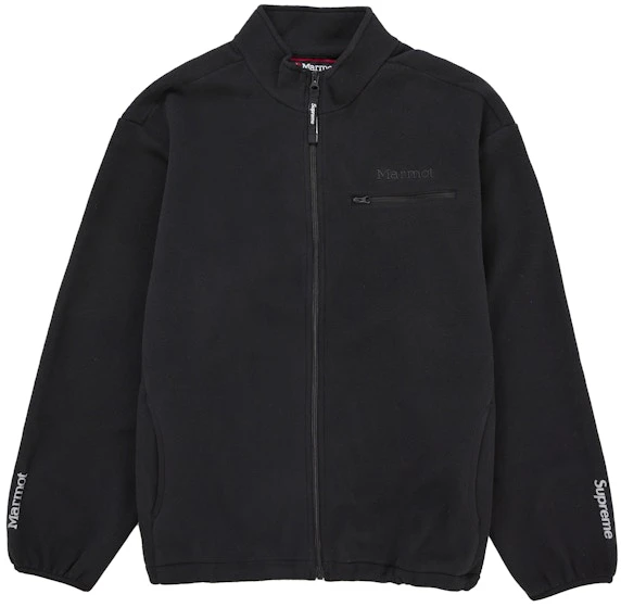 supreme-marmot-fleece-jacket-black
