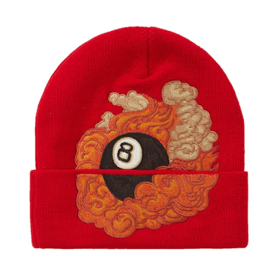 Supreme Martin Wong 8-Ball Beanie Red