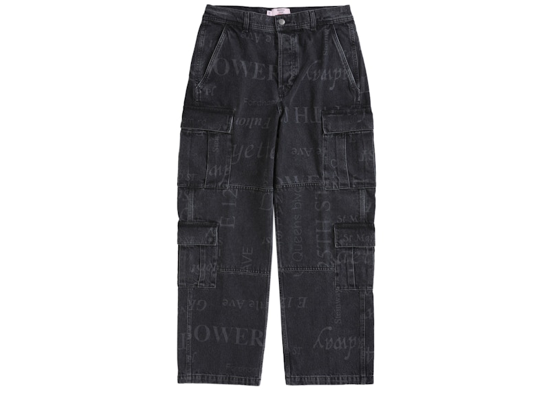 Supreme Martine Rose Denim Cargo Pant Washed Black