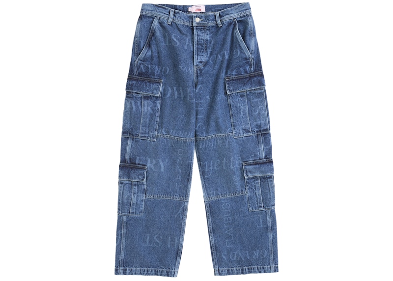 Supreme Martine Rose Denim Cargo Pant Washed Blue