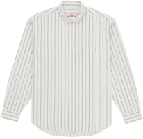 Supreme Martine Rose Metallic Stripe Shirt White Supreme Martine Rose Metallic Stripe Shirt White