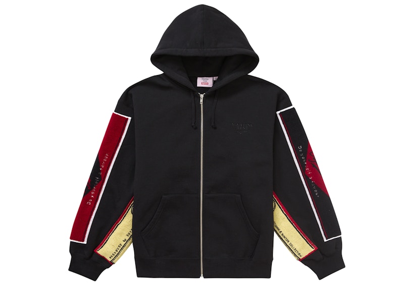 Supreme Martine Rose Towel Zip Up Hooded Sweatshirt Black 圖 2