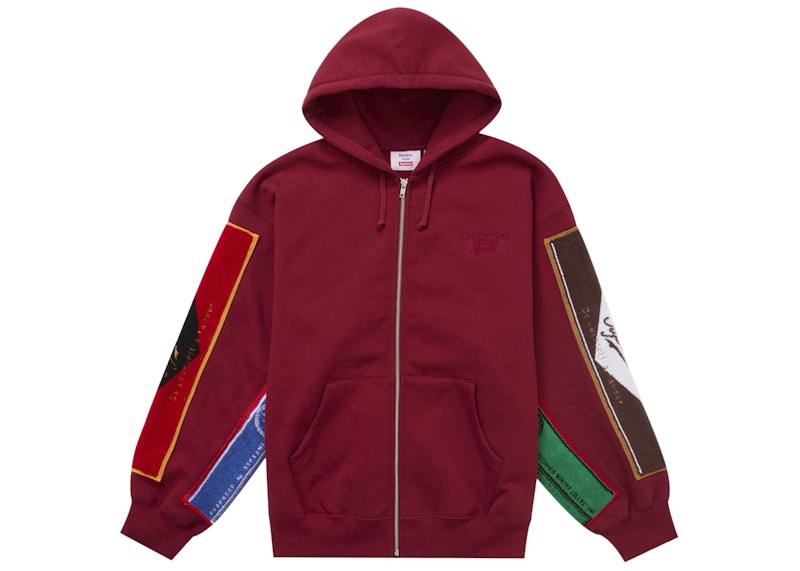 Supreme Martine Rose Towel Zip Up Hooded Sweatshirt Cardinal 圖 2