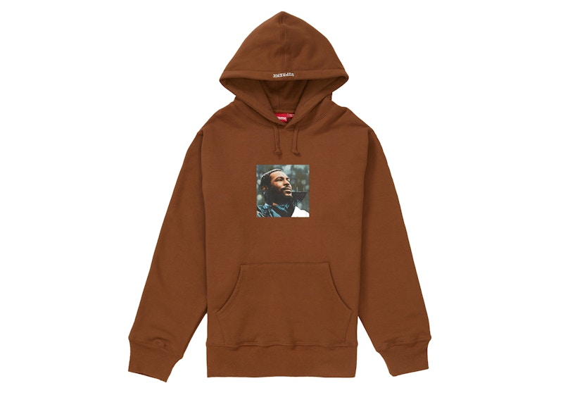 Supreme Marvin Gaye Hooded Sweatshirt Brown