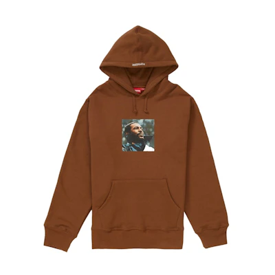 Supreme Marvin Gaye Hooded Sweatshirt Brown