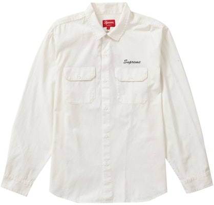 Supreme Mary Work Shirt White Order Supreme Mary Work Shirt White