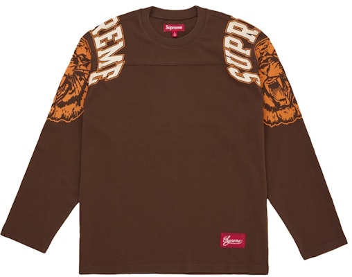 Supreme Mascot L/S Football Top Coklat Buy Supreme Mascot L/S Football Top Coklat