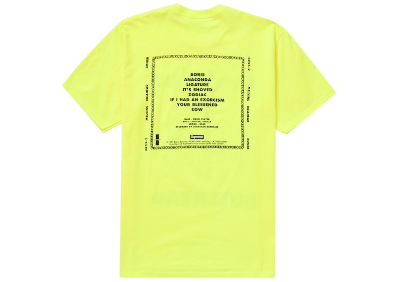 Supreme Melvins Bullhead Tee Fluorescent Yellow 圖 2