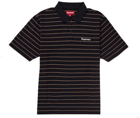 Supreme Melvins Stripe S S Polo Hitam Order Supreme Melvins Stripe S S Polo Hitam