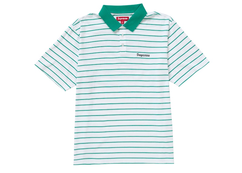 Order Supreme Melvins 条纹短袖 Polo 衫 白色