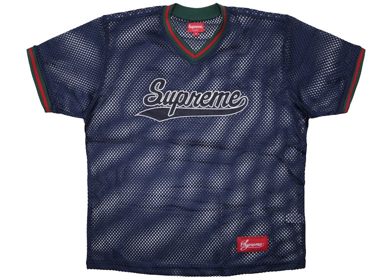 Supreme Mesh Baseball Top Navy