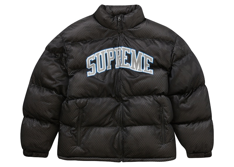 Supreme Mesh Jersey Puffer Jacket Black