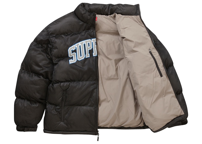 Order Supreme黑色网眼夹克羽绒服