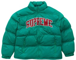 Supreme Mesh Jersey Puffer Jacket Green Supreme Mesh Jersey Puffer Jacket Green