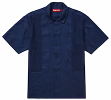 Supreme Mesh Panel Linen S/S Shirt Navy Supreme Mesh Panel Linen S/S Shirt Navy