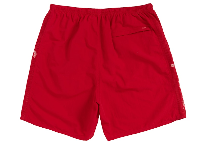 Order Supreme 網眼拼接短褲 紅色
