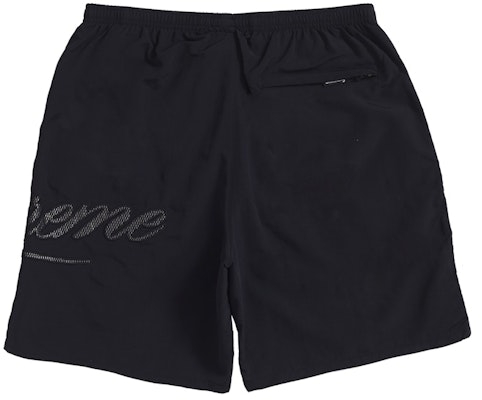 Supreme Mesh Script Water Short Black Order Supreme Mesh Script Water Short Black