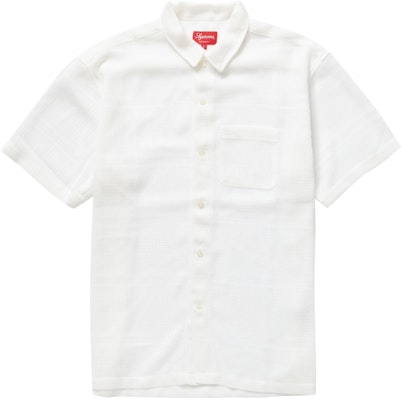 Supreme Mesh Stripe S/S Shirt White - Novelship